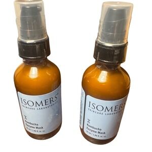 Set of two ISOMERS Kombucha Enzyme Mask 55ml 1.86oz Bottle Sealed Cleansing Face